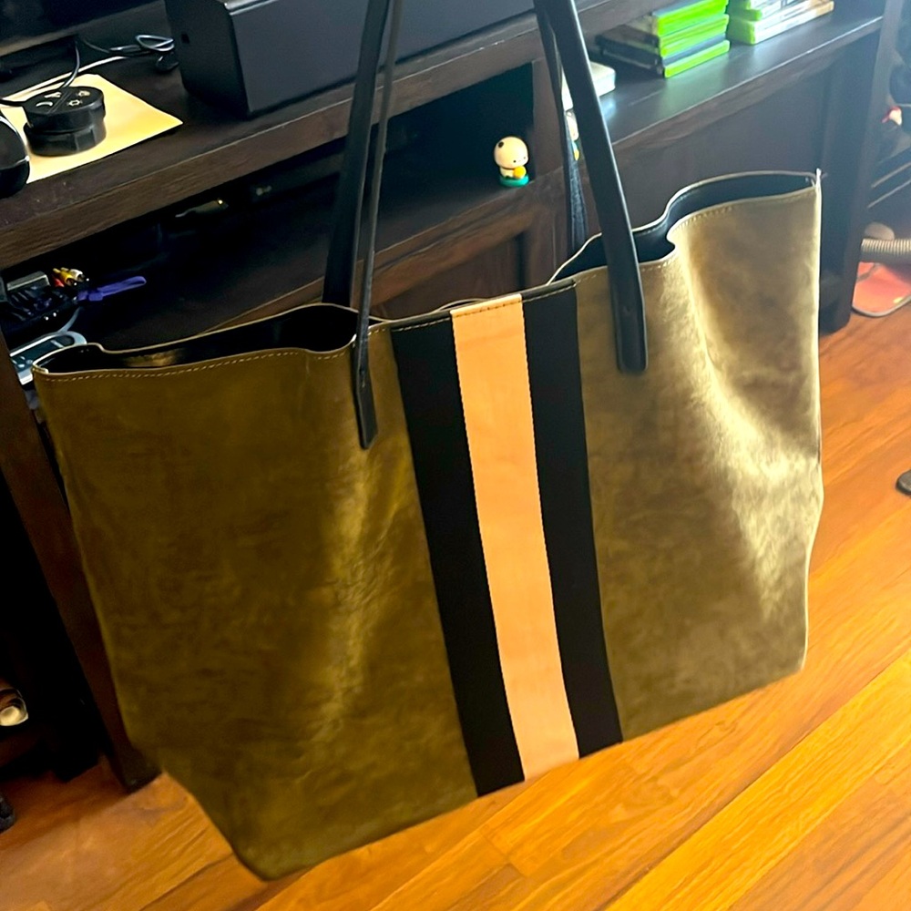 Suede shopping bag